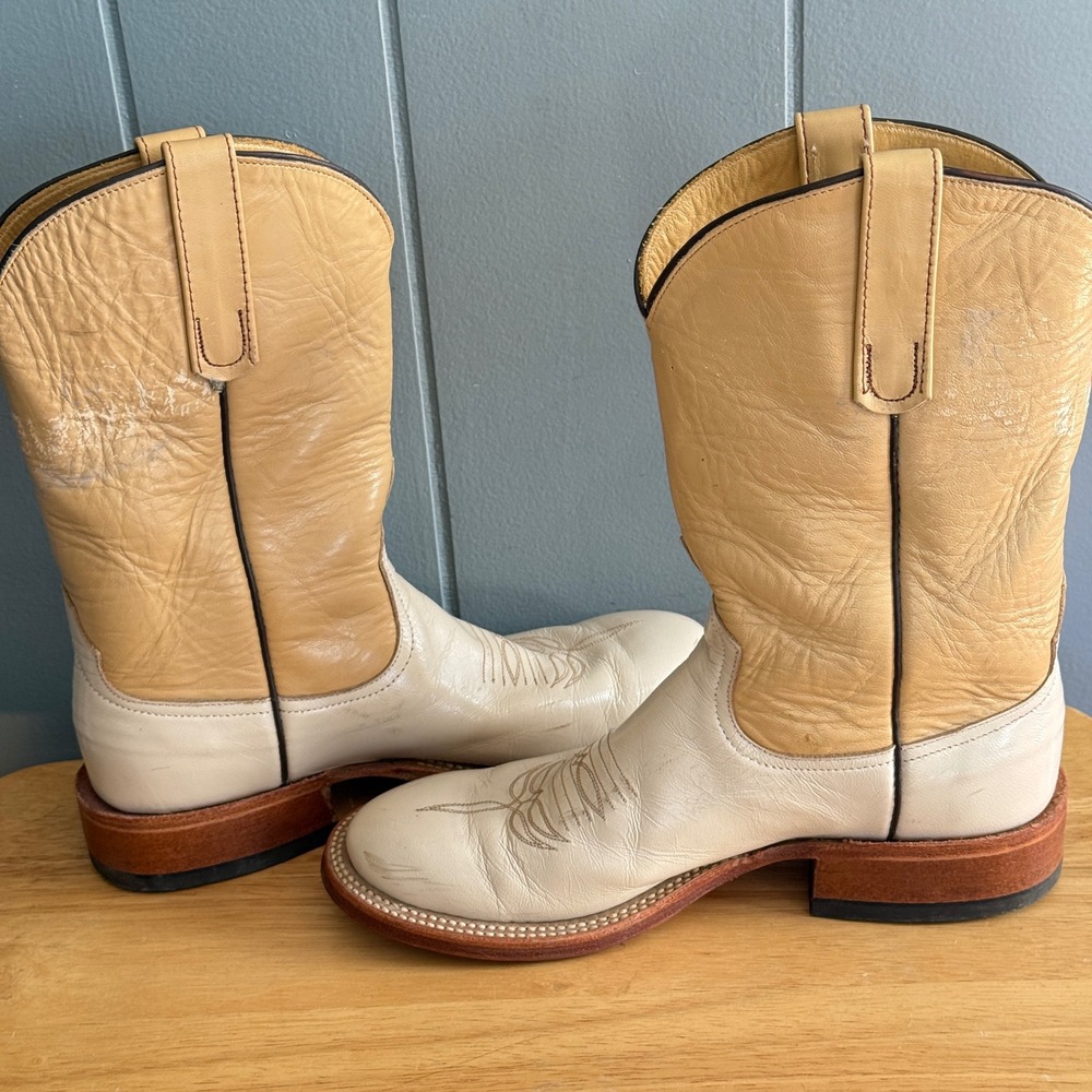 Vtg Logan Boot Co Cowboy Boots‎ Coastal Cowgirl Western Leather USA Women 6B - Picture 10 of 13